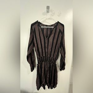 Rails Jasmine Metallic Striped Blouson Dress In Midas Stripe